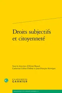 Couverture du livre de Jean-François Kervegan, Droits subjectifs et citoyenneté