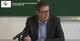 Centre Jean Pépin UMR 8230 ENS Paris-CNRS-PSL. Capture de la vidéo représentant Pierre-Marie Morel